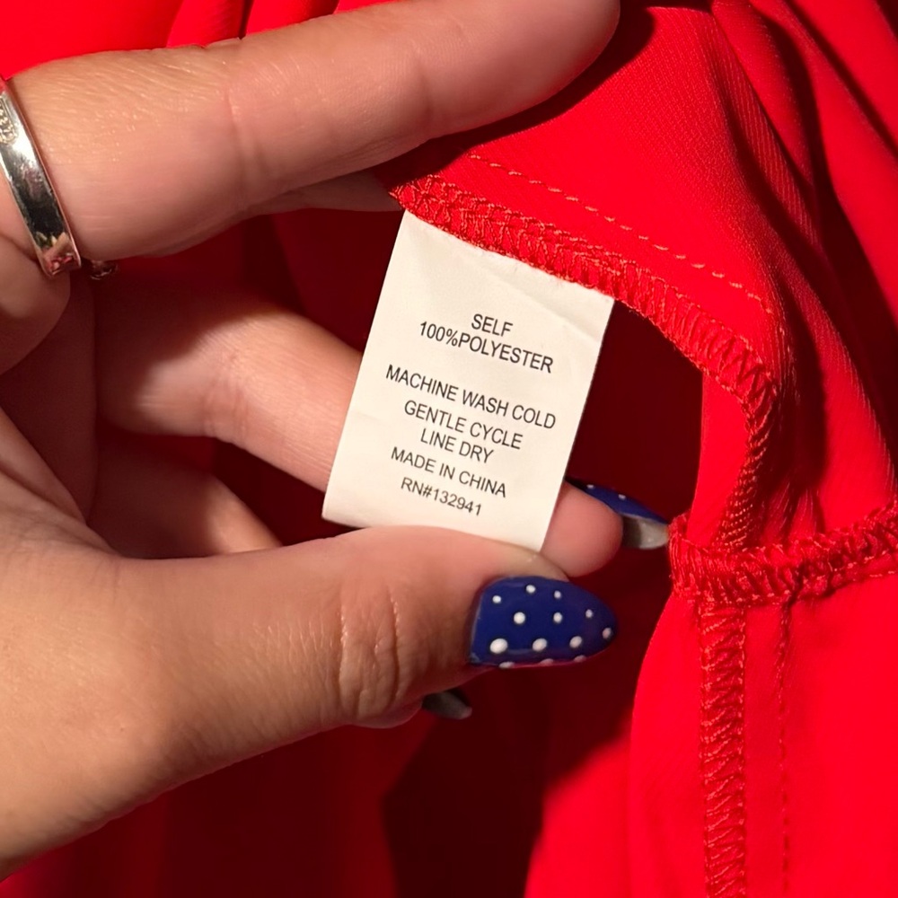 Amanda Uprichard Alexis Mini Dress In Lipstick Red Size S - Picture 5 of 5